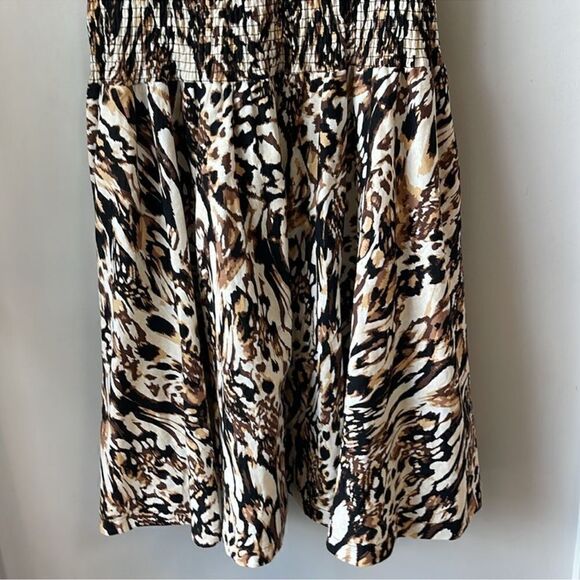 NWOT Midnight Velvet Midi Animal Print Dress XL - Picture 5 of 9